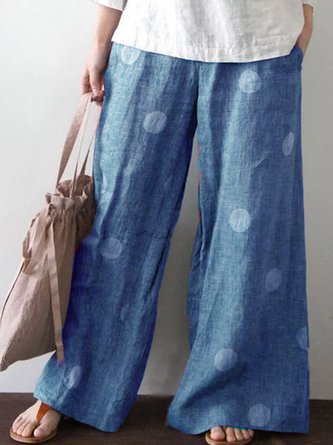 Women Casual Cotton-Blend Pants