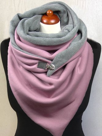 Pink Cotton Casual Scarves