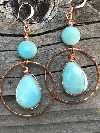 Antique hand wound Natural Turquoise Earrings