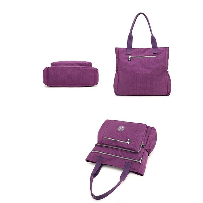 Women Multi Pockets Large Capacity Waterproof  Nylon Handbag Shoulder Bag