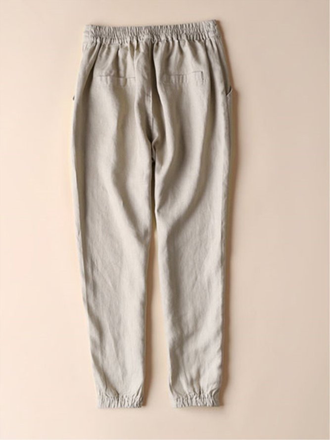 Casual Pockets Plain All Season Drawstring Plus Size Pants | Bottoms ...