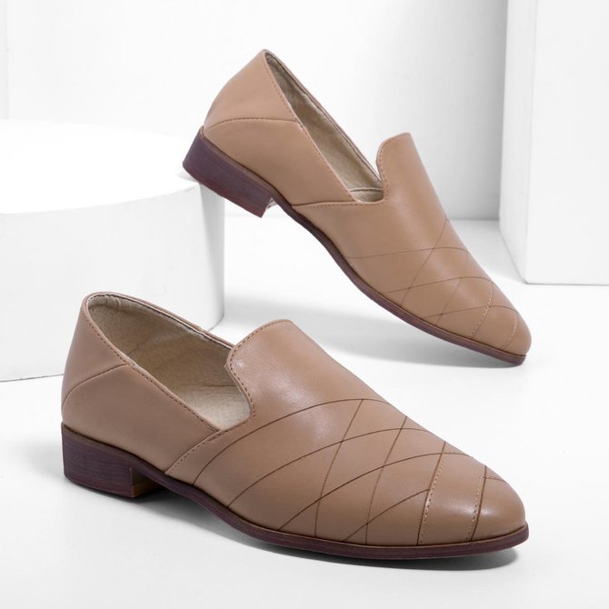Andynzoe Tan Daily Genuine Leather Loafers Shoes