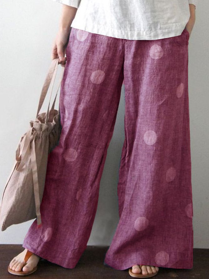 Women Casual Cotton-Blend Pants