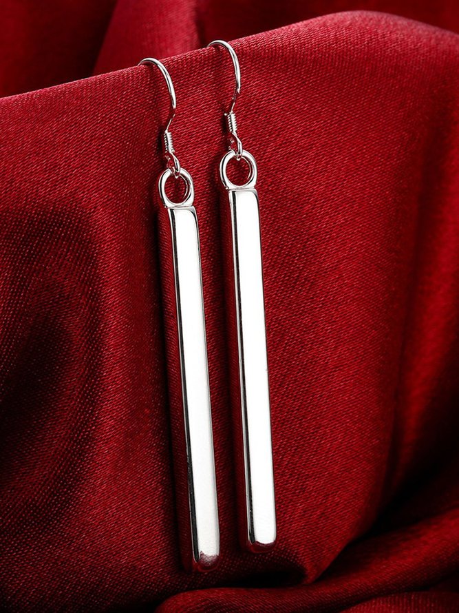 One-size Women Silver Metal Earrings Accessories