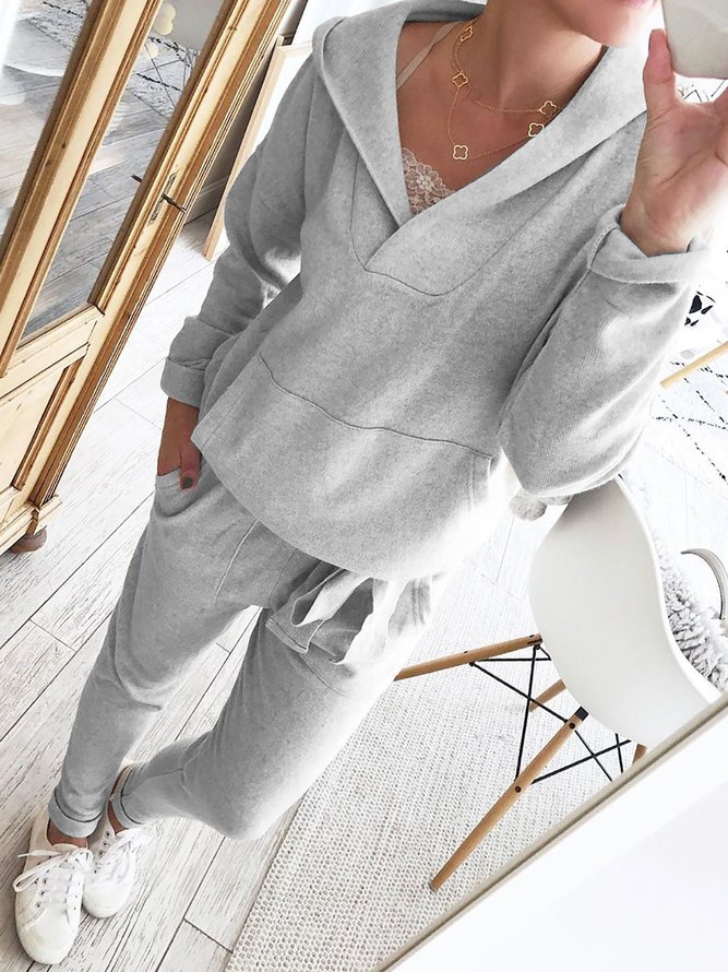 Hoodie Knitted Two Pieces Pants Set Two-Piece Set