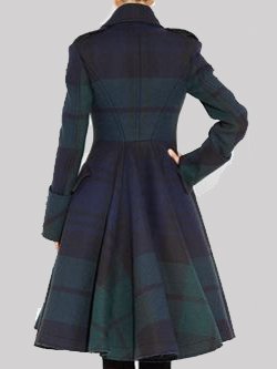 Blue Geometric Vintage Overcoat