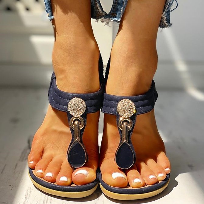 Women Summer Casual Slip On Comfy Sandals