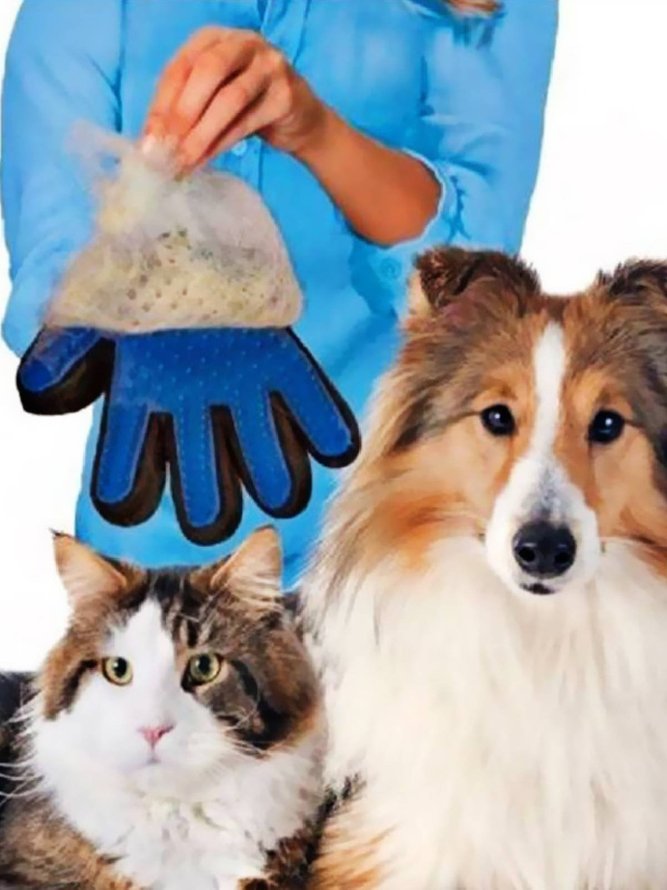 Silicone pet glove in cat grooming brush in dog combs Deshedding Gloves Cats Bath Cleaning Massage Glove For Animal Gentle