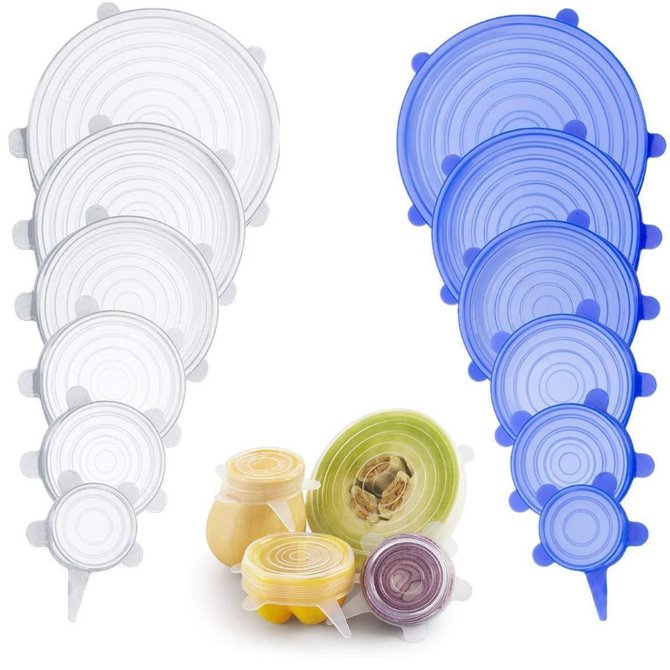 Strechable Food Silicone Lid（6 Pieces）