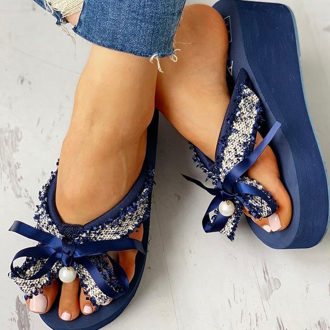 Women Casual Summer COmfy Wedge Slip On Sandals