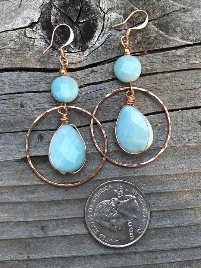 Antique hand wound Natural Turquoise Earrings