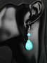 Womens Vintage Turquoise Pendant Earrings