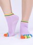 Womens Multi-color Fingers Cotton Socks