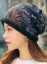 Womens Ethnic Cotton Beanie Hat Vintage Good Elastic Warm Turban Scarf Caps