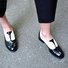 Andynzoe Color Block Oxford Shoes Casual PU Slip On Loafers