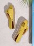 Women Casual Summer Bowknot Comfy Slip On Sandals