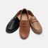 Andynzoe Women Vintage Slip On Low Heel PU Leather Loafers