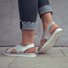 Andynzoe Comfy Sole Slip On Sandals Elastic Textile Splicing Sandals