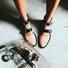 Andynzoe 2019 Fashion Trends Low Heel Color block Buckle Flats