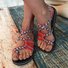 Andynzoe Multiple-color Tie Cross Women's Sandals