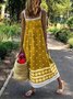 Women Sleeveless Polka Dots Casual Weaving Dress