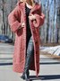 Casual Long Sleeve Cotton-Blend Casual Hoodie Knit coat