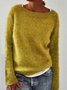 Solid Knitted Sweaters Pullovers Jumpers