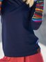Hoodie Casual Long Sleeve Color-Block Sweatshirt