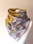 Yellow Holiday Floral Scarf