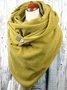 Mustard Casual Paneled Solid Cotton Scarves