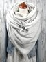 White Cotton Casual Scarves