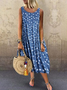 Women Summer Polka Dots Sleeveless Weaving Dress