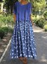 Dot-Intarsia Short Sleeve Weaving Dress
