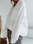 White Linen Holiday Blouse