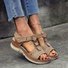 Women Casual Summer Flower Comfy Wedge Sandals