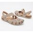 Low Heel Artificial Leather Magic Tape Summer Sandals