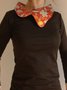 Printed Casual Cotton-Blend Long Sleeve T-shirt