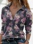 V Neck Long Sleeve Casual Top