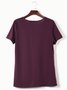 Short Sleeve Cotton V Neck T-shirt