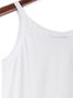 White Cotton-Blend Sleeveless Shirt & Top
