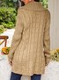 Andynzoe Casual Cotton-Blend Long Sleeve Knit coat