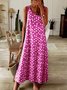 Women Summer Polka Dots Sleeveless Weaving Dress