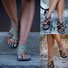 Andynzoe Women Sandals Handmade Beach Flat Sandals
