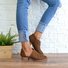 Andynzoe Low Heel Slip-On Ankle Boots Casual Cutout Loafers