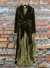 Green Paneled Vintage Long Sleeve Cardigan