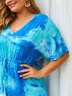 Short Sleeve Ombre/tie-Dye Weaving Dress test