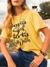Yellow Printed Vintage Jersey T-shirt